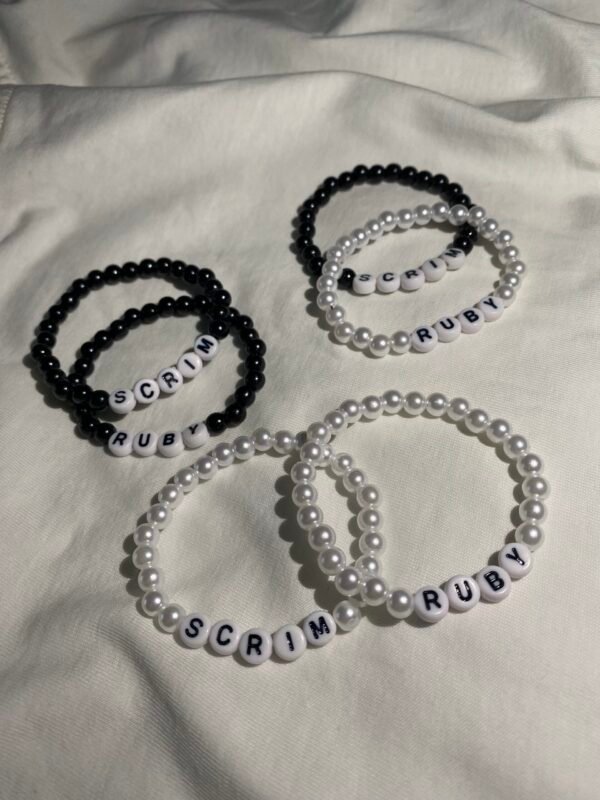 Ruby/Scrim Matching Bracelets